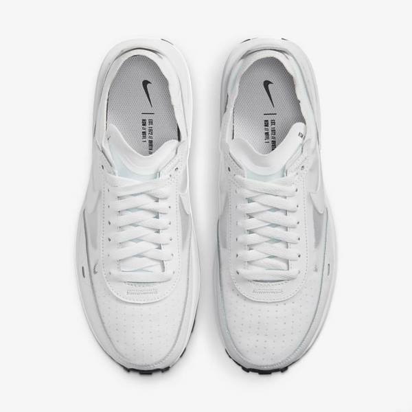 Women's Nike Waffle One Sneakers White / Black / White | NK960SVB