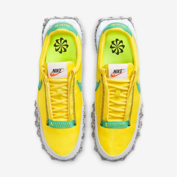 Women's Nike Waffle Racer Crater Sneakers Yellow / Blue / Green | NK048YPW