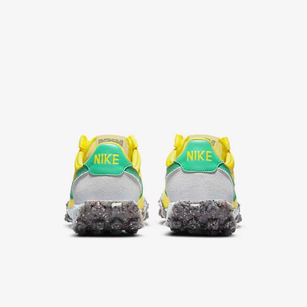 Women's Nike Waffle Racer Crater Sneakers Yellow / Blue / Green | NK048YPW