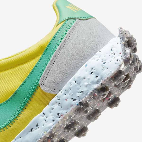 Women's Nike Waffle Racer Crater Sneakers Yellow / Blue / Green | NK048YPW