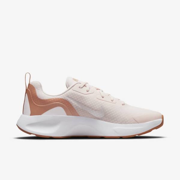 Women's Nike Wearallday Sneakers Light Pink / Light Brown / White | NK651LFI