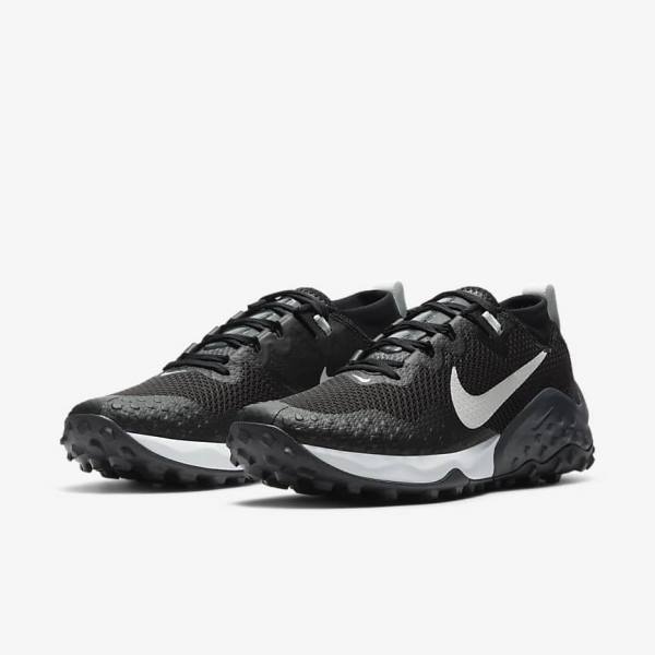 Women's Nike Wildhorse 7 Trail Running Shoes Black / Dark Grey / Platinum | NK083ICB