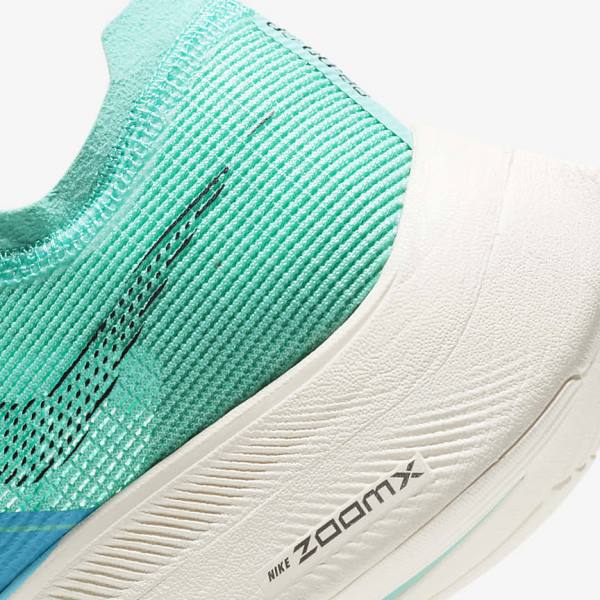 Women's Nike ZoomX Vaporfly Next% 2 Road Racing Running Shoes White / Metal Silver / Black | NK081AKH