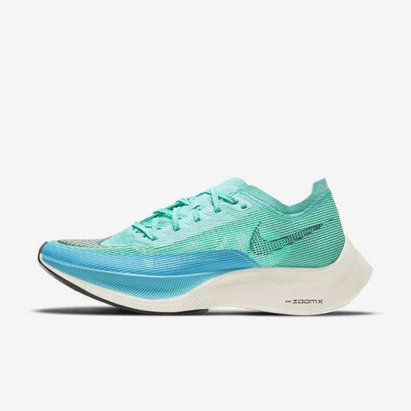 Women\'s Nike ZoomX Vaporfly Next% 2 Road Racing Running Shoes White / Metal Silver / Black | NK081AKH