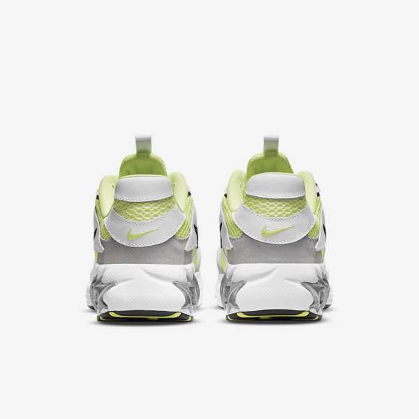 Women's Nike Zoom Air Fire Sneakers White / Light Lemon / Black / Metal Silver | NK180TAZ