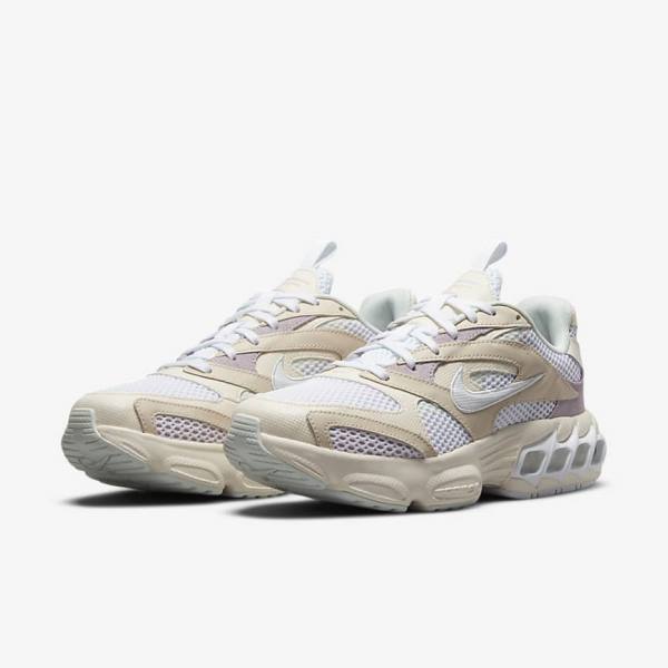 Women's Nike Zoom Air Fire Sneakers White / Purple / White | NK349PNO