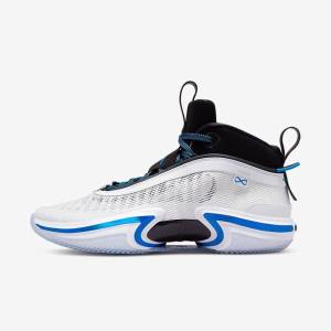Men's Nike Air Jordan XXXVI Basketball Shoes White / Black / Blue | NK268KEA