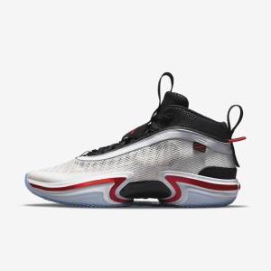 Men's Nike Air Jordan XXXVI Psychic Energy Basketball Shoes White / Black / Red | NK192YSU