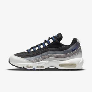 Men's Nike Air Max 95 Sneakers Black / Dark Grey / Blue | NK049HTO