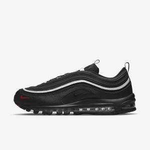 Men's Nike Air Max 97 Sneakers Black / Red / White | NK543YXT