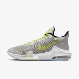 Men's Nike Air Max Impact 3 Basketball Shoes Grey / Green | NK635OXL
