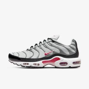 Men's Nike Air Max Plus Sneakers Grey / Black / Red | NK697BKO