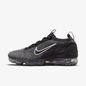 Men's Nike Air VaporMax 2021 FK Sneakers Black / White / Dark Grey / Black | NK043JZP