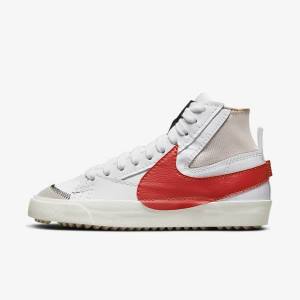 Men's Nike Blazer Mid 77 Jumbo Sneakers White / Red | NK708NIH