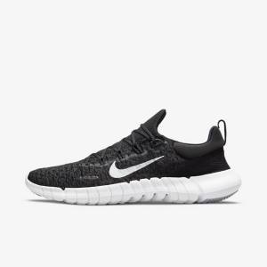 Men's Nike Free Run 5.0 Road Running Shoes Black | NK029PDE