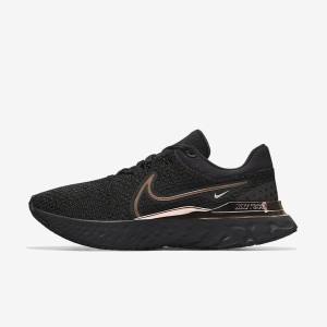 Men's Nike React Infinity Run 3 By You Custom Road Running Shoes Black | NK427GKX