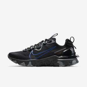 Men's Nike React Vision Sneakers Black / Dark Grey / Royal | NK086ZDL