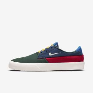 Men's Nike SB Shane Skate Shoes Green / Red / Navy | NK123HWI