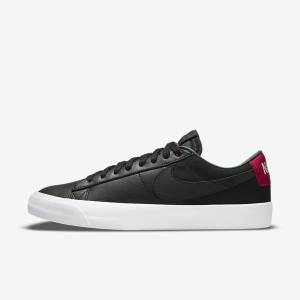 Men's Nike SB Zoom Blazer Low Pro GT Premium Sneakers Black / Red / Black | NK613CIH