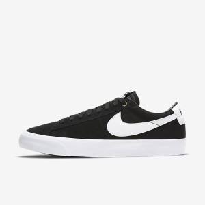 Men's Nike SB Zoom Blazer Low Pro GT Skate Shoes Black / Light Brown / White | NK829HFJ