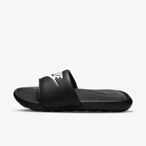 Men's Nike Victori One Slides Black / White | NK187YZQ