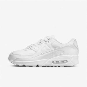 Women's Nike Air Max 90 Sneakers White | NK512FGC