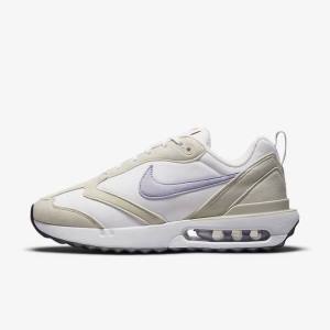 Women's Nike Air Max Dawn Sneakers White / Light Beige / Black / Purple | NK915IAU