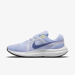 Women's Nike Air Zoom Vomero 16 Road Running Shoes Light Blue / Grey / White / Navy | NK261HFT