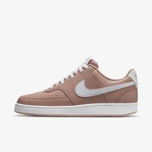 Women's Nike Court Vision Low Next Nature Sneakers Rose / Black / White | NK892JGH