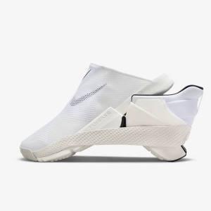 Women's Nike Go FlyEase Sneakers White / Black | NK748QFK