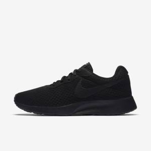 Women's Nike Tanjun Sneakers Black / White | NK729JQV