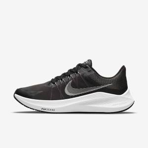 Women's Nike Winflo 8 Road Running Shoes Black / Dark Grey / Light Grey / White | NK268JVS