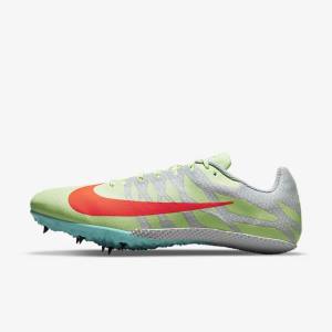 Women's Nike Zoom Rival S 9 Athletics Sprinting Spikes Running Shoes Turquoise / Orange | NK079YLH